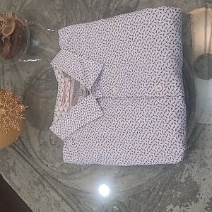 Ted Baker London men's buttoned short sleeve colar shirt size L/XL like new
